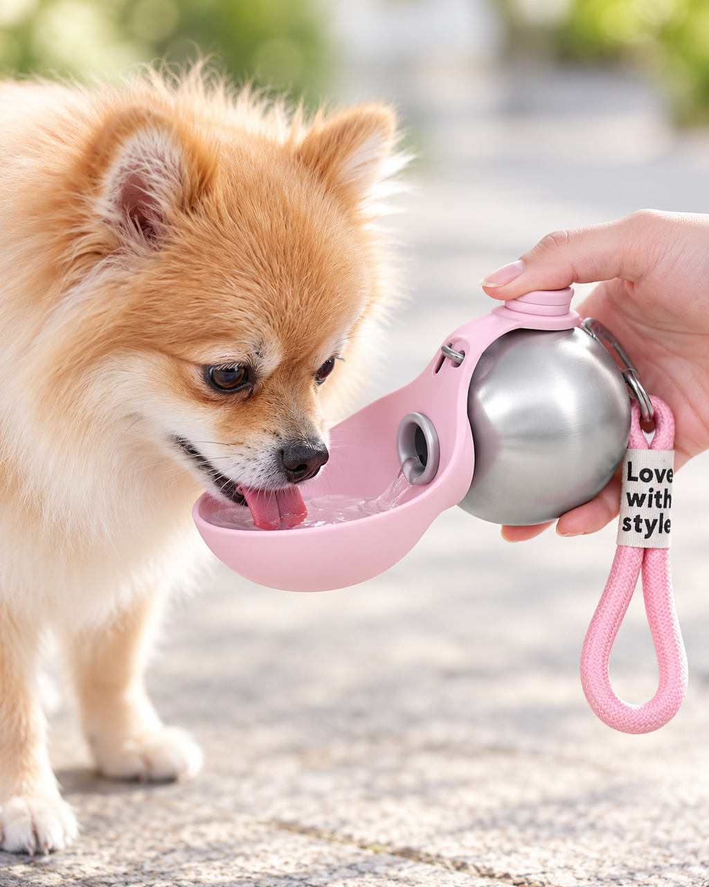 Creative Portable Outdoor Pet Stainless Steel Water Cup Small Dog Water Bottle Convenient Dog Drink Dispenser Puppy Travel Portable Water Bowl Pet Products